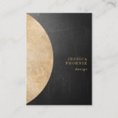 Modern Goldener Kreis Schwarz 名刺 (正面)