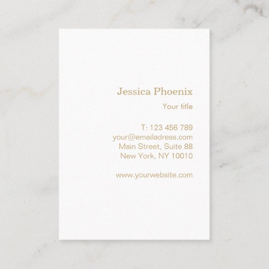 Modern Goldener Kreis Schwarz 名刺 (裏面)