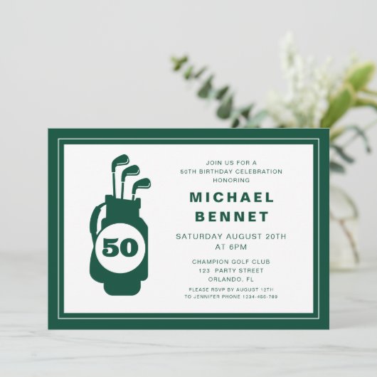 Modern Golf 50th Birthday 招待状 (スタンド正面)