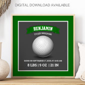 Modern Golf Ball Baby Birth Stats ポスター