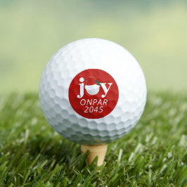  Modern Golf Club Christmas Party Favor Joy Red ゴルフボール