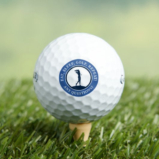 Modern Golfer Blue Humorous Women’s Golf Favor ゴルフボール (インサイチュ 木)