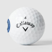Modern Golfer Blue Humorous Women’s Golf Favor ゴルフボール (ロゴ)