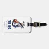 Modern Golfer Sport Monogram ラゲッジタグ (正面横)