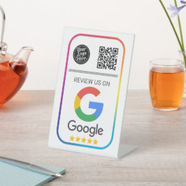 Modern Google Review QR Code Business 台座サイン