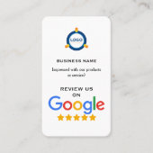 Modern Google Review With QR Code  名刺 (正面)