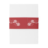 Modern Gothic Rose Swirls Crimson Red Wedding 招待状ベリーバンド (裏面例)