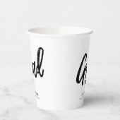 Modern Grad Brush Script Graduation  紙コップ (左)