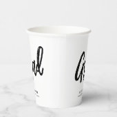 Modern Grad Brush Script Graduation  紙コップ (右)