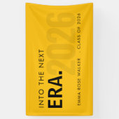 Modern Grad Era 2026 Yellow Typography Banner 横断幕 (縦)