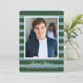 Modern Grad graduation announcement card_green 案内状 (スタンド正面)