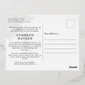 Modern Grad Hat Tassel Graduation Foil Postcard 箔シーズンポストカード (裏面)