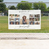 Modern Grad Party Welcome Script 13 Photo Collage  横断幕 (インサイチュ)