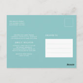 Modern Grad Photo Graduation Party Invitation ポストカード (裏面)