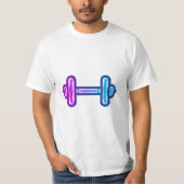 Modern Gradient Dumbbell T-Shirt Tシャツ (正面)