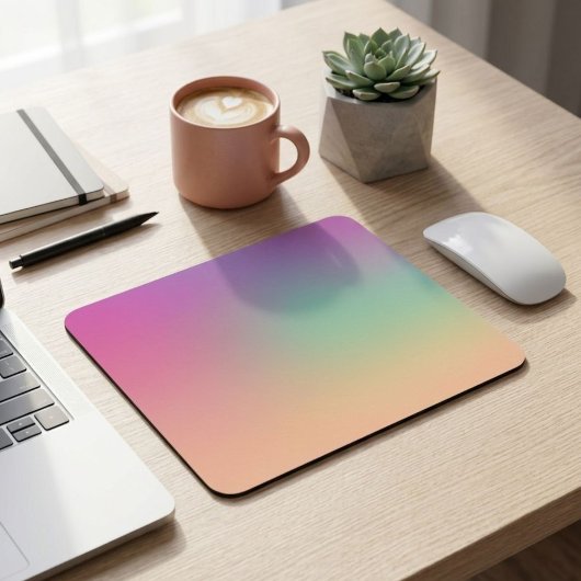 Modern Gradient Mouse Pad Pink Green Yellow マウスパッド