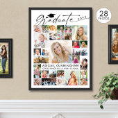 Modern Graduate 28 Photo Collage Party Display ポスター