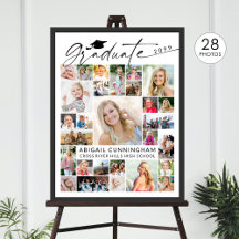 Modern Graduate 28 Photo Collage Party Display