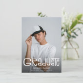 Modern Graduate 4 Photo Collage Graduation 案内状 (スタンド正面)