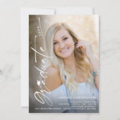 Modern Graduate 5 Photo Graduation 招待状 (正面)