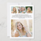 Modern Graduate 5 Photo Graduation 招待状 (裏面)