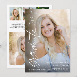 Modern Graduate 5 Photo Graduation 招待状