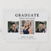 Modern Graduate Announcement 招待状 (正面/裏面)