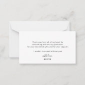 Modern graduate photo graduation thank you ノートカード (正面)