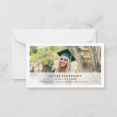 Modern graduate photo graduation thank you ノートカード (裏面)