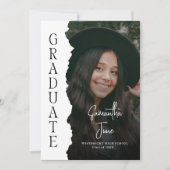 Modern Graduate Photo Magazine Graduation Party 招待状 (正面)