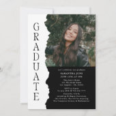 Modern Graduate Photo Magazine Graduation Party 招待状 (裏面)