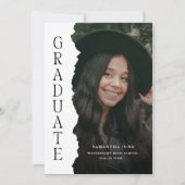 Modern Graduate Photo Magazine Graduation Party 招待状 (正面)