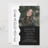 Modern Graduate Photo Magazine Graduation Party 招待状 (裏面)