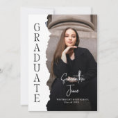 Modern Graduate Photo Magazine Graduation Party 招待状 (正面)