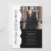 Modern Graduate Photo Magazine Graduation Party 招待状 (裏面)