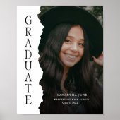 Modern Graduate Photo Magazine Graduation Sign ポスター (正面)