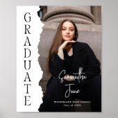 Modern Graduate Photo Magazine Graduation Sign ポスター (正面)