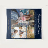 Modern Graduation 2026 Photo Collage Backdrop タペストリー (正面(横))