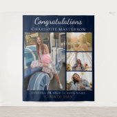 Modern Graduation 2026 Photo Collage Backdrop タペストリー (正面)