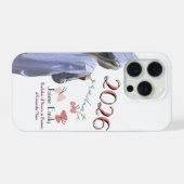 Modern Graduation 2026 Pink Photo iPhoneケース (裏面横)