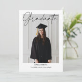 Modern Graduation Announcement Card Editable Photo 案内状 (スタンド正面)