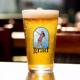  Modern Graduation Arch Photo Black Typography  タンブラーグラス