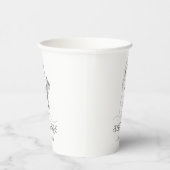 Modern Graduation Black & white line art graduate  紙コップ (右)