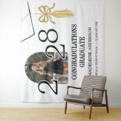 Modern Graduation Cap  and Tassel Gold Photo タペストリー (インサイチュ)