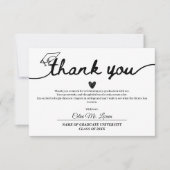 Modern Graduation Cap and Tassel Personalized サンキューカード (正面)