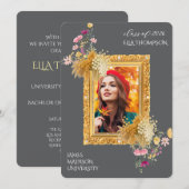 Modern Graduation Celebration  招待状 (正面/裏面)