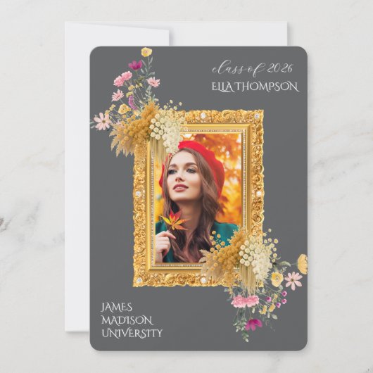 Modern Graduation Celebration  招待状 (正面)