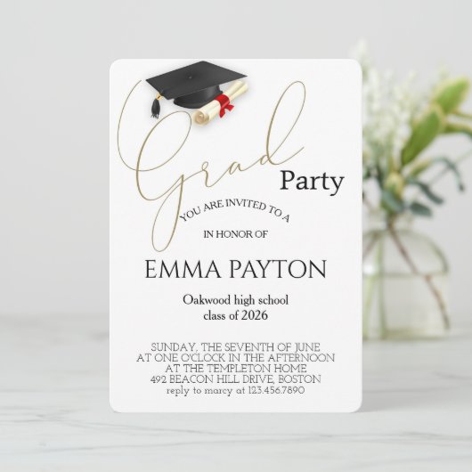 Modern Graduation Celebration 招待状 (スタンド正面)