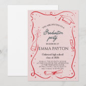 Modern Graduation Celebration  招待状 (正面/裏面)