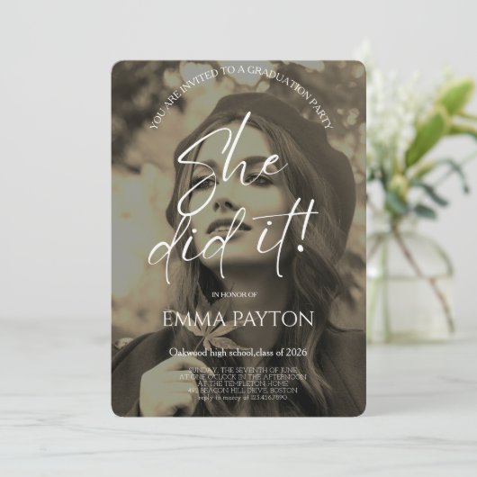 Modern Graduation Celebration 招待状 (スタンド正面)